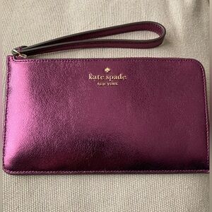 Kate Spade Metallic Purple Wristlet